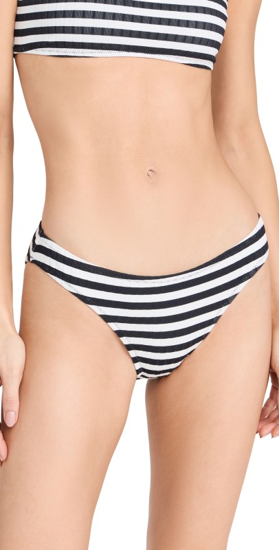 Solid & Striped The Elle Bikini Bottoms Blackout X Marshmallow