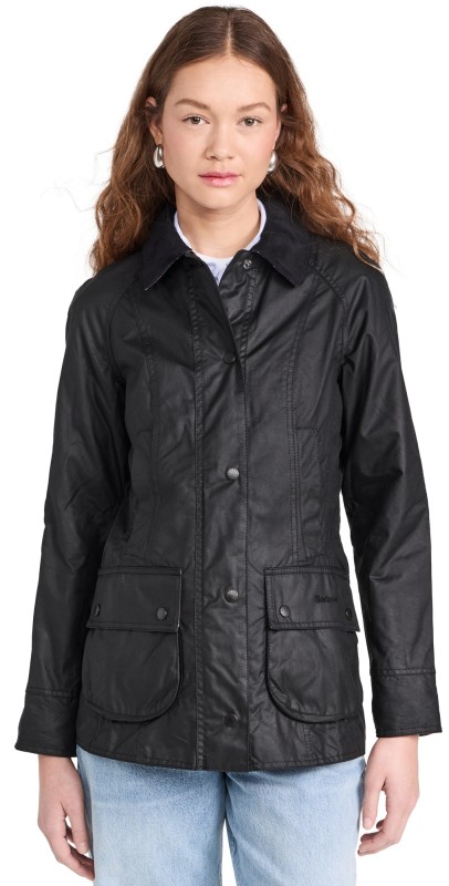 Barbour Beadnell Wax Jacket Black