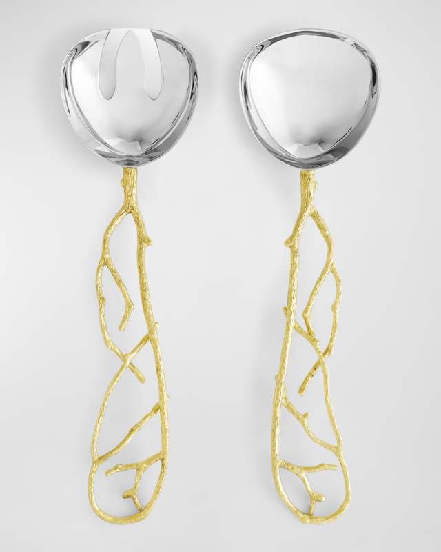 Butterfly Ginkgo White & Gold Serving Set