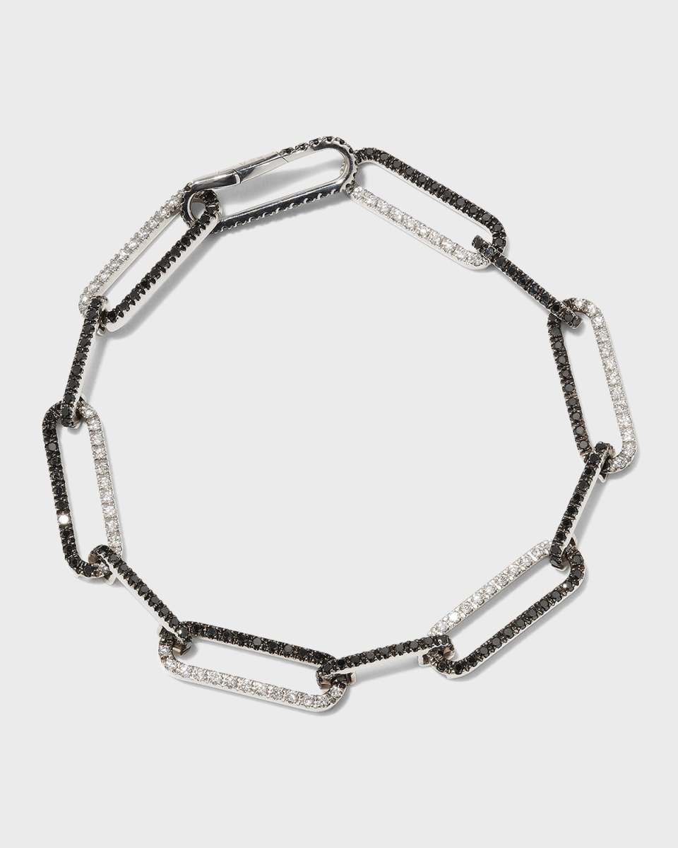 White Gold Black and White Diamond Bracelet