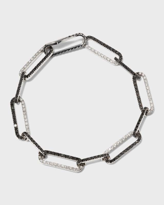 White Gold Black and White Diamond Bracelet