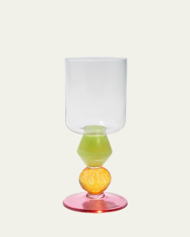 Hand-Blown Miami Wine Glass