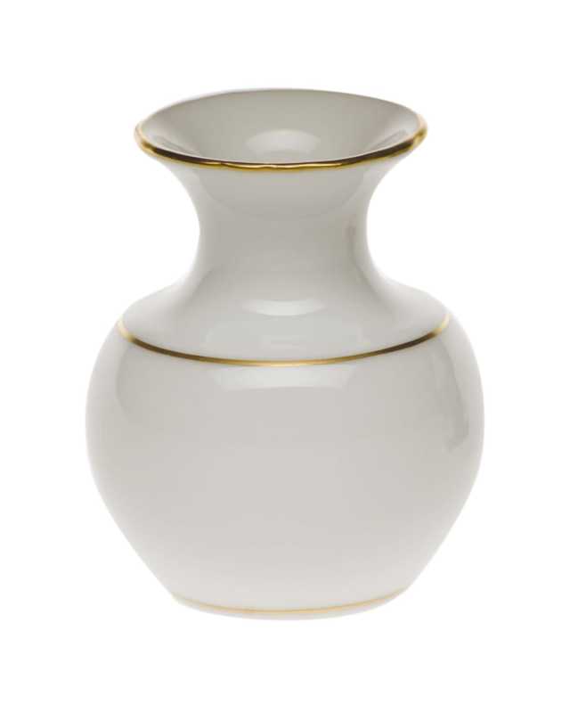 Golden Edge Medium Bud Vase with Lip