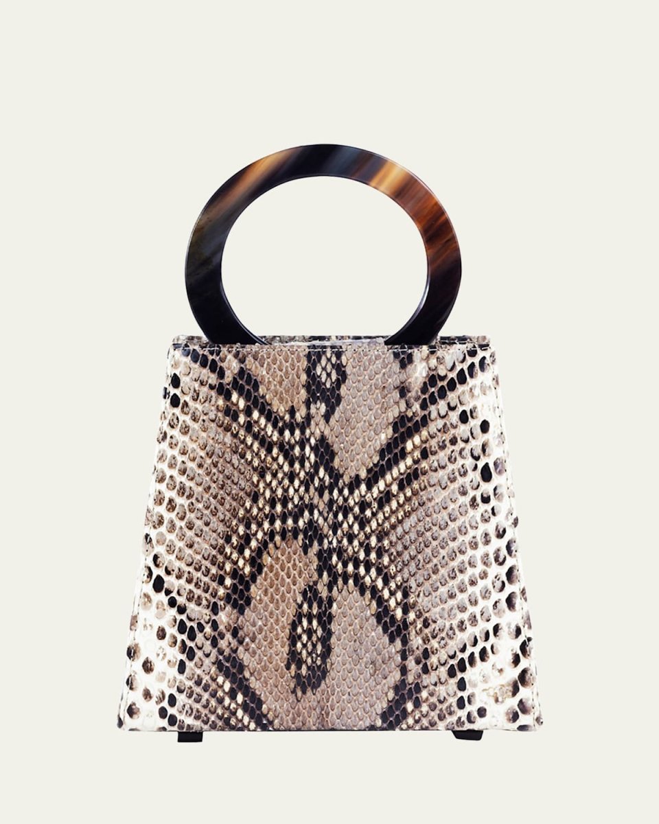 Azza Mini Python Top-Handle Bag