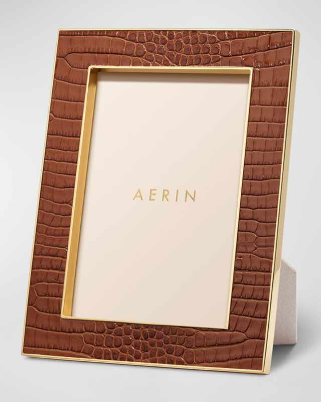 Classic Crocodile Leather Frame, 5x7