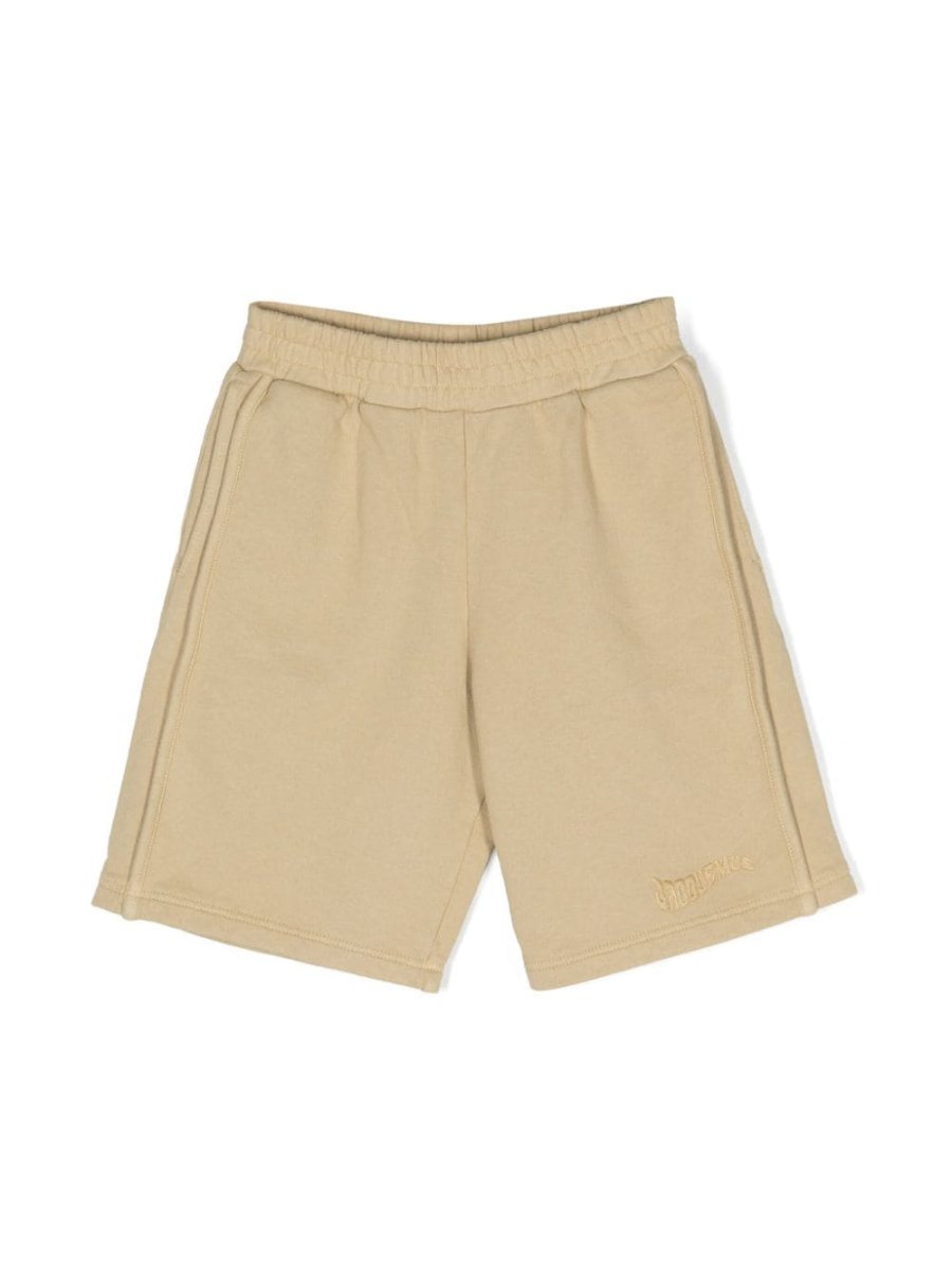 embroidered-logo cotton short