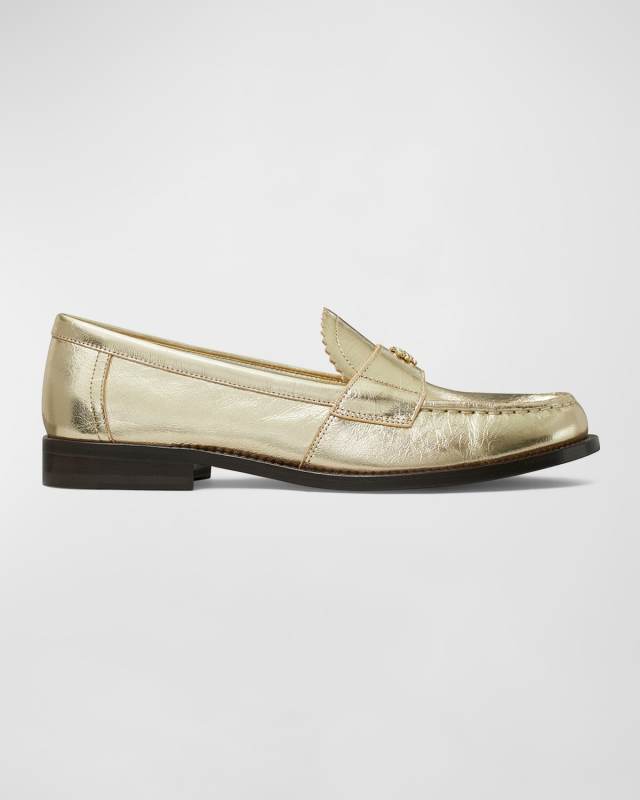 Metallic Medallion Classic Loafers
