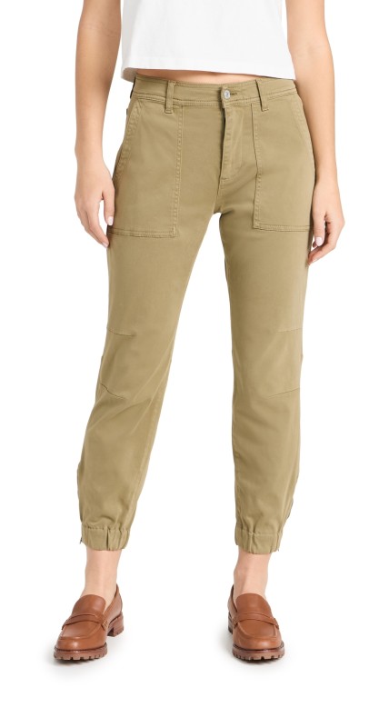 7 For All Mankind Darted Boyfriend Joggers Army