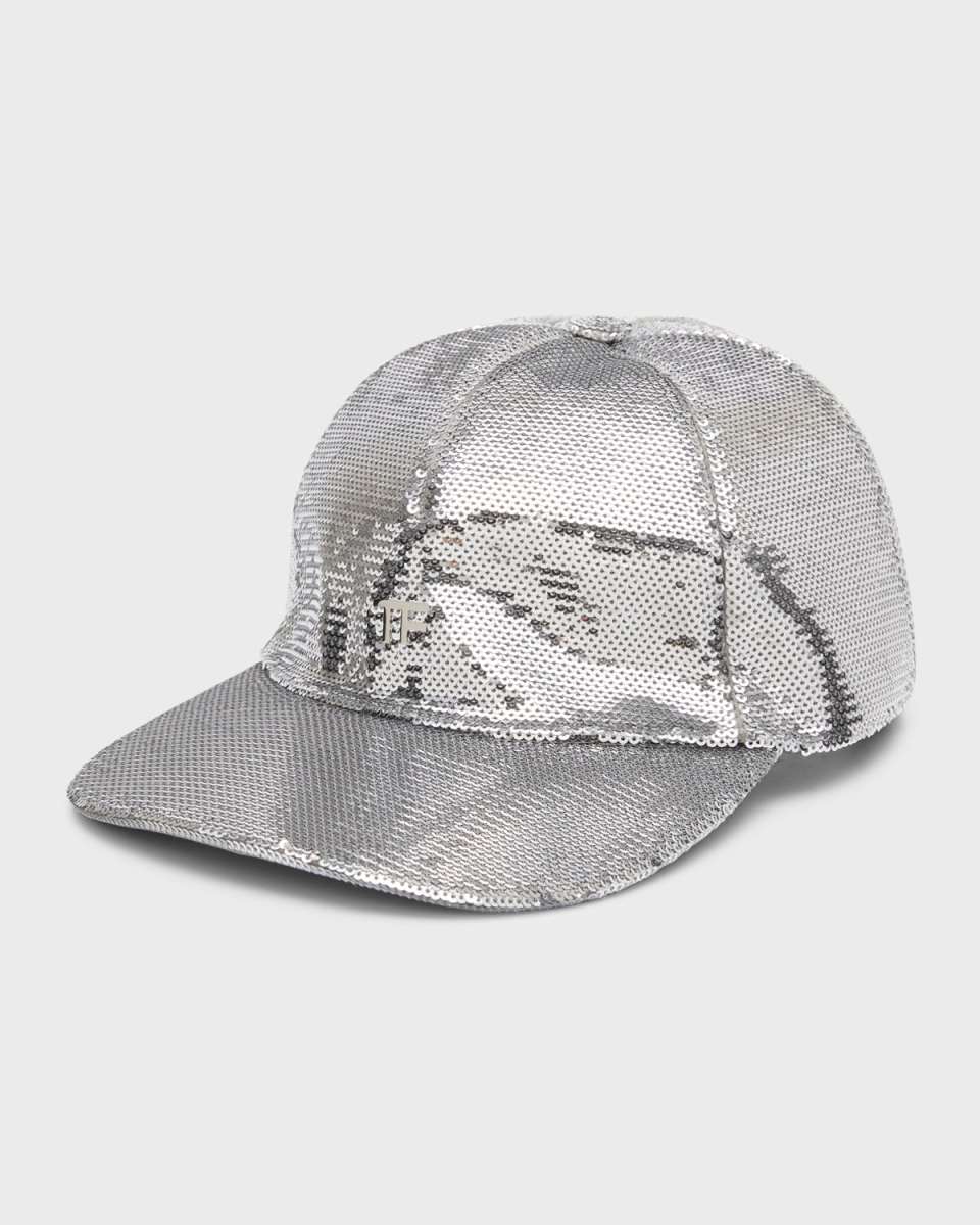 Sequin Monogram Baseball Cap