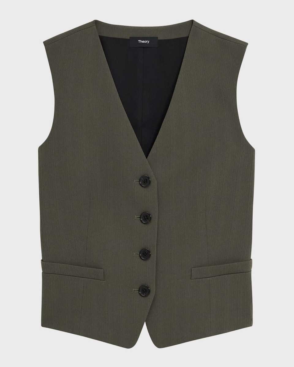 Admiral Stripe Button-Front Waistcoat