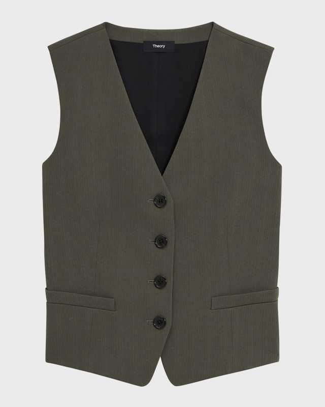 Admiral Stripe Button-Front Waistcoat