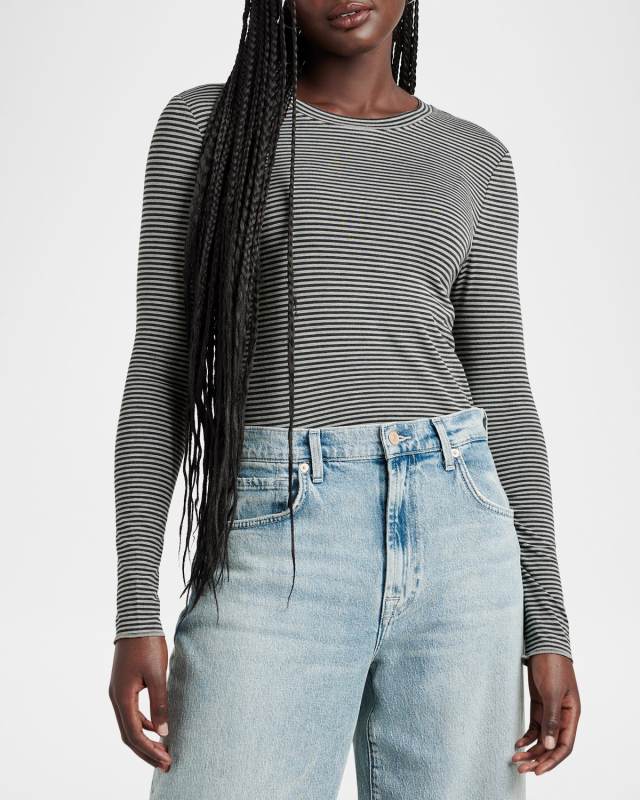 Bamboo Striped Long-Sleeve T