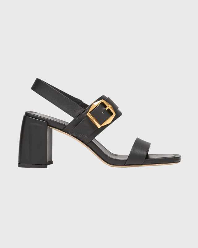 Hawke Leather Buckle Slingback Sandals