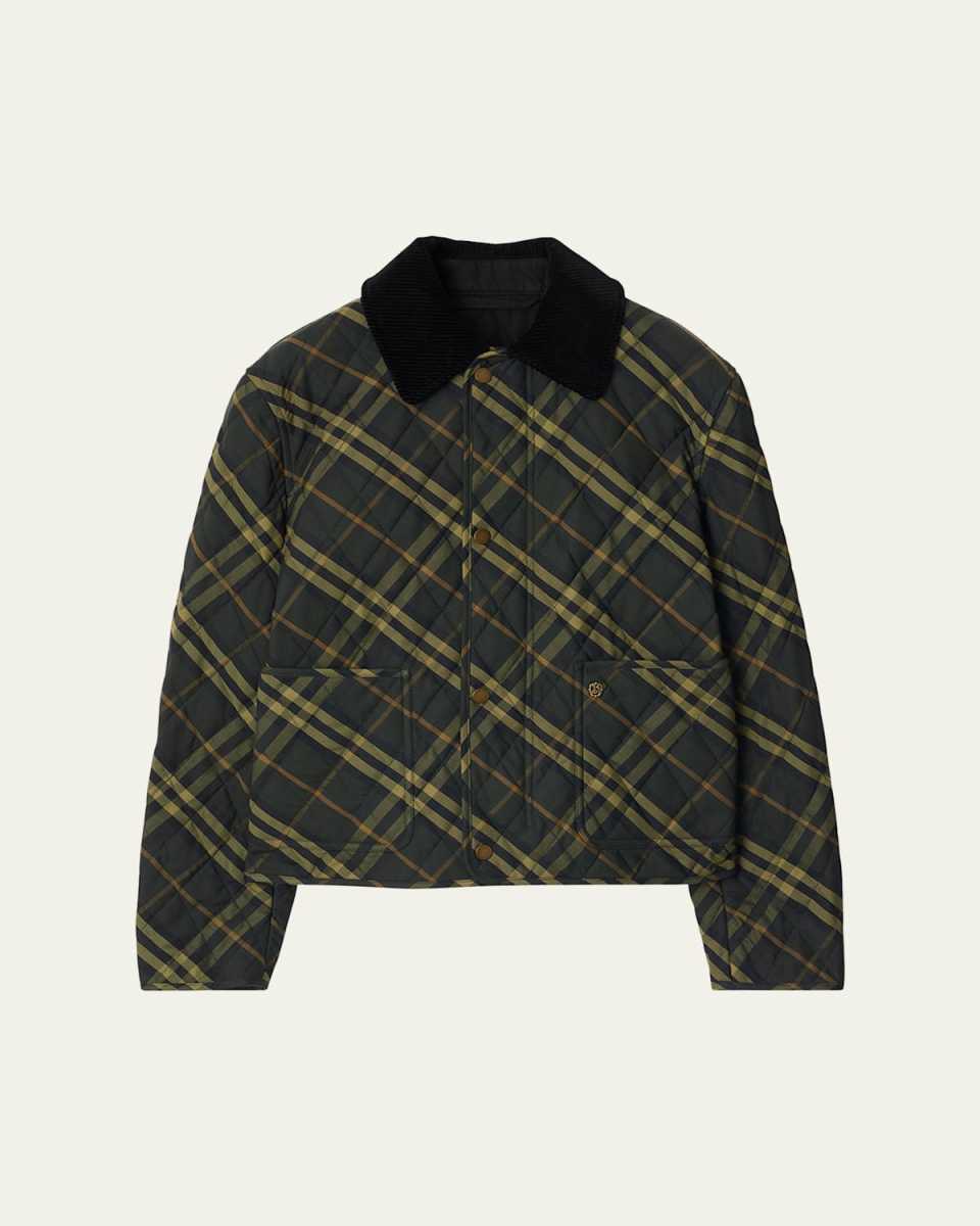 Short Check Quilted Jacket
