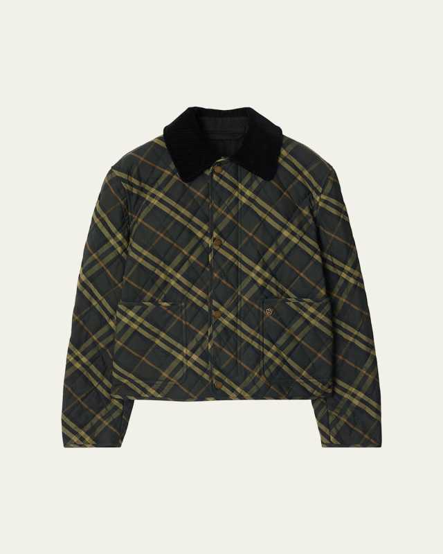 Short Check Quilted Jacket