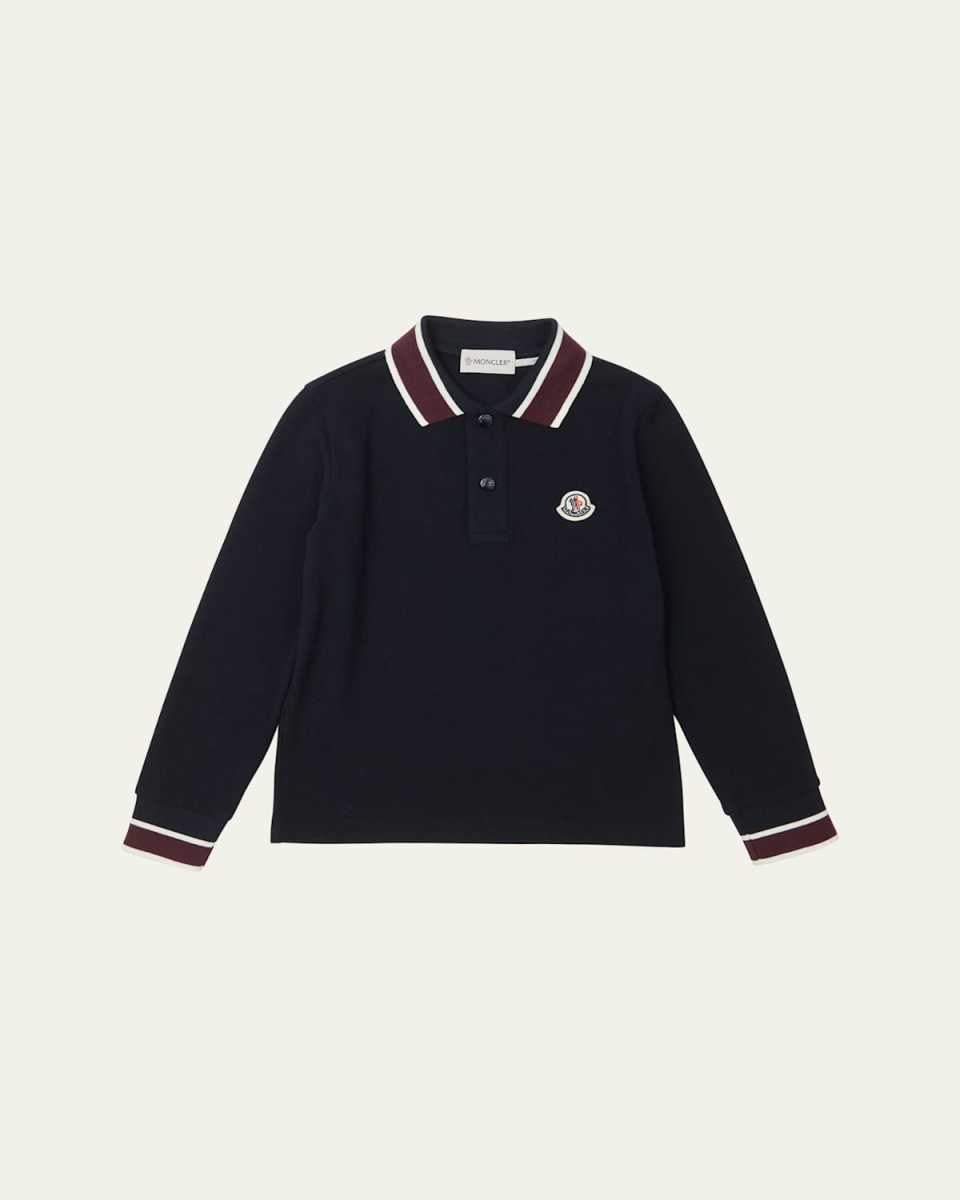 Boy's Logo-Print Polo Shirt, Size 8-14