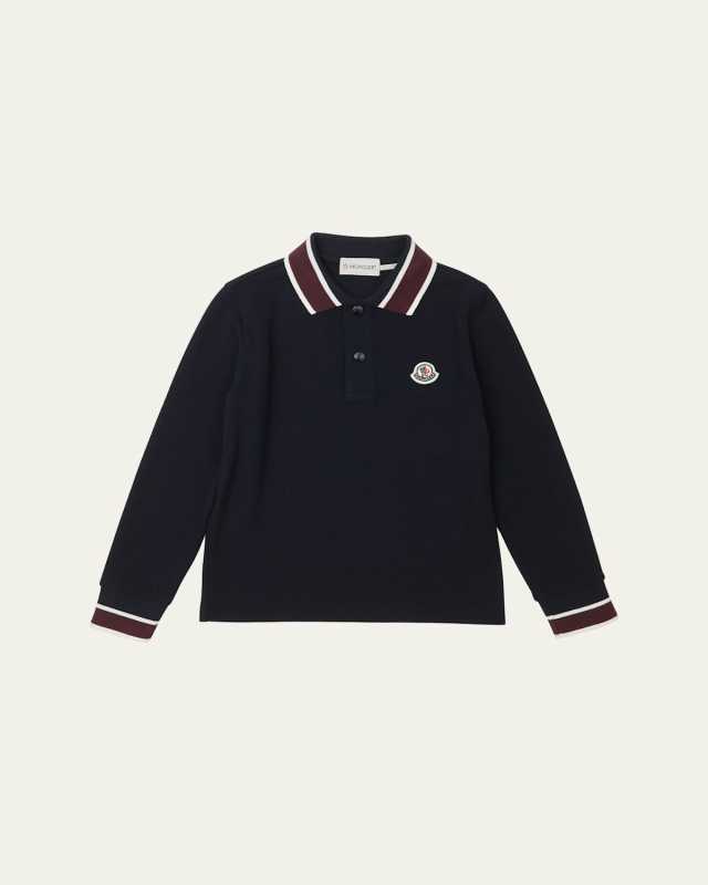Boy's Logo-Print Polo Shirt, Size 8-14