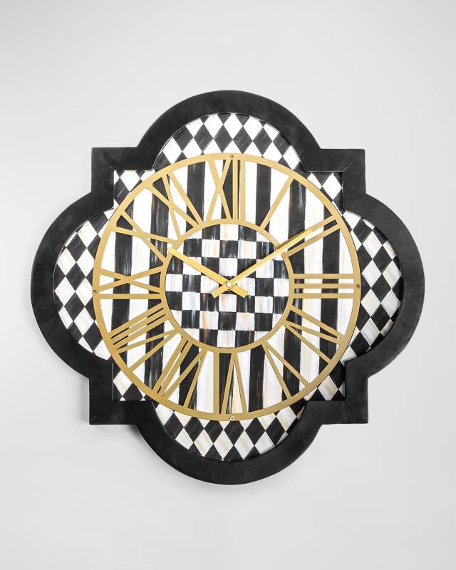 Courtly Check Tile Wall Clock