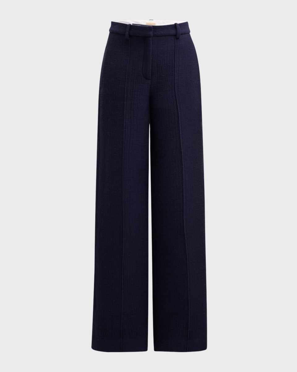Toile De Laine Straight-Leg Pants