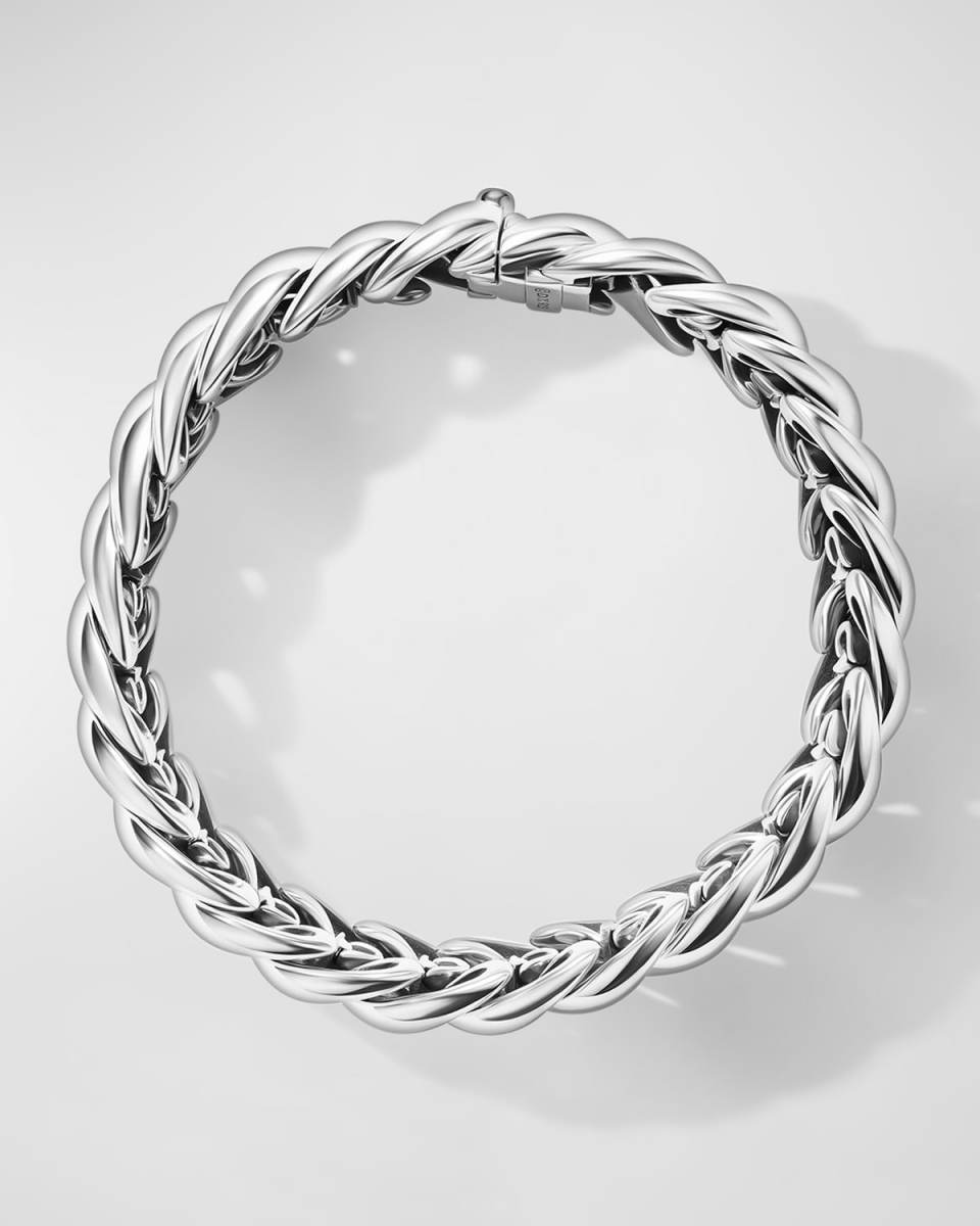 14mm Sculpted Cable Bracelet in 18K Gold