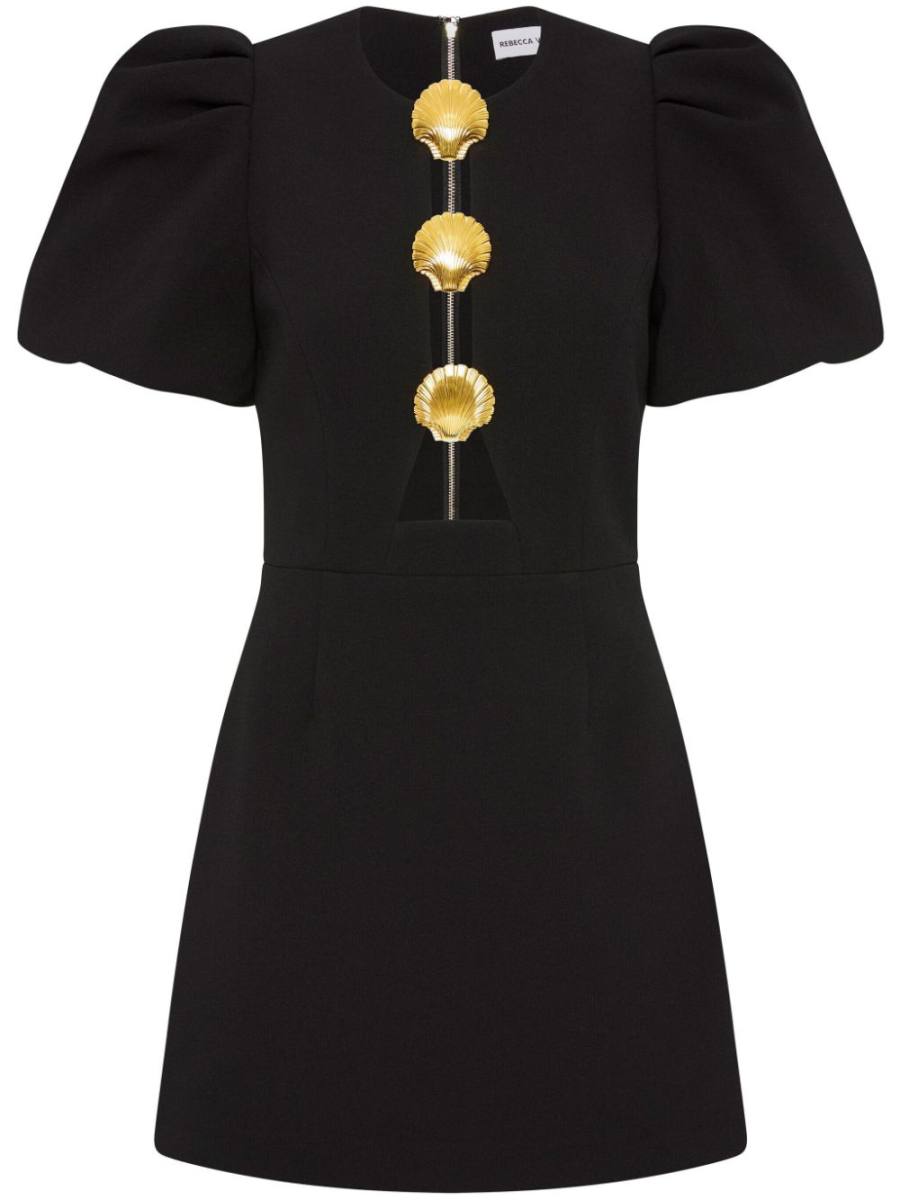 Sirene shell-detailed mini-dress