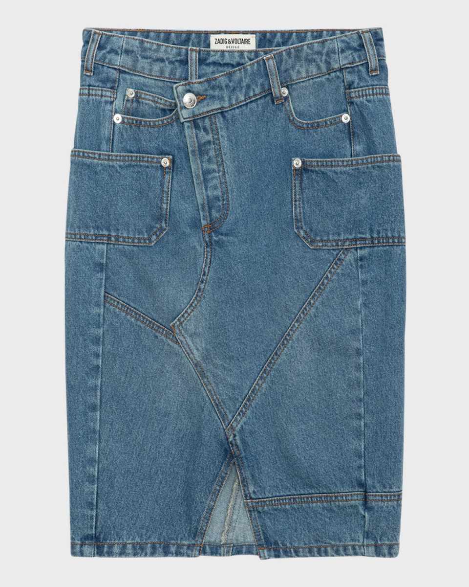 Jinko Asymmetric Denim Skirt