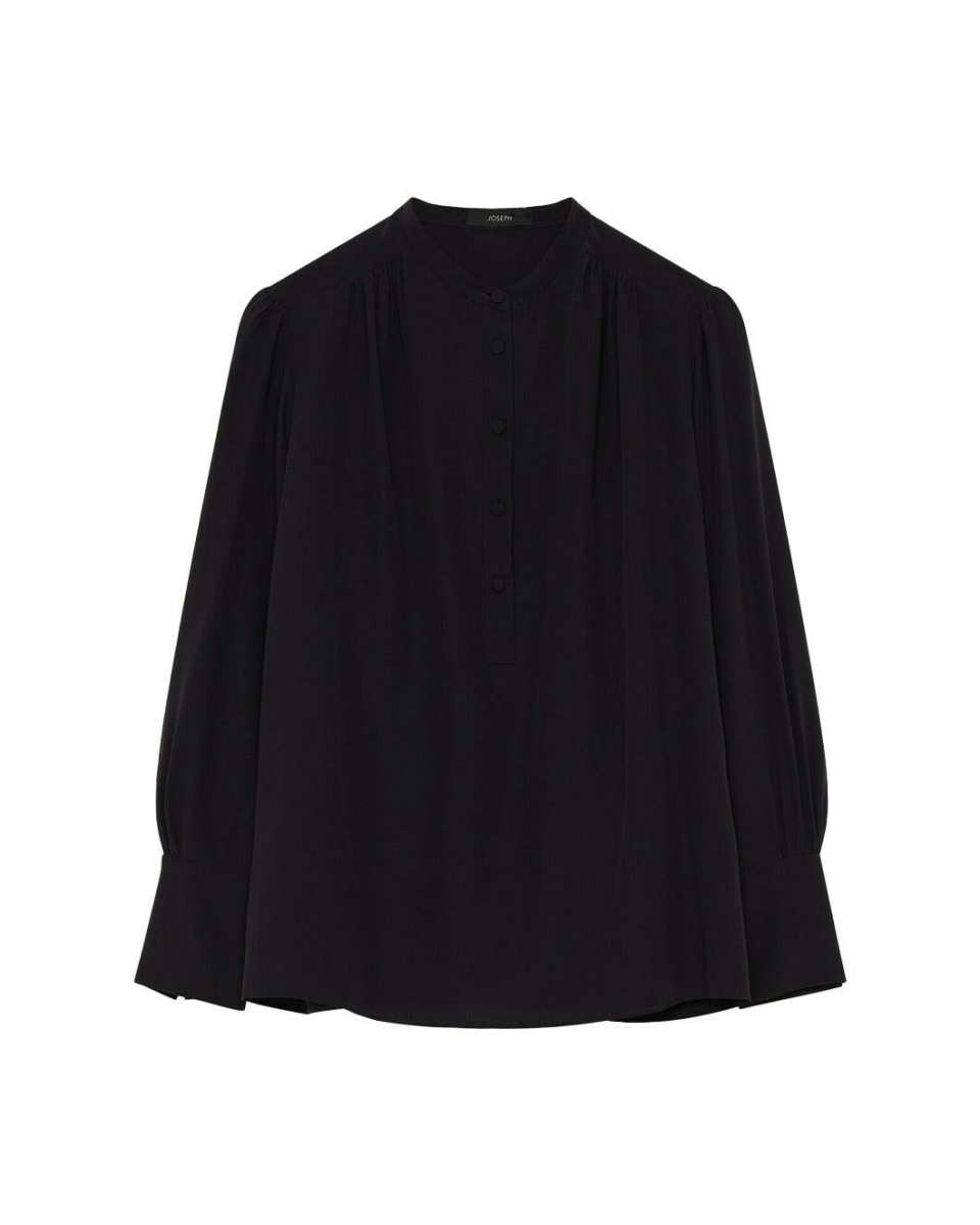 Silk Crepe de Chine Buci Blouse