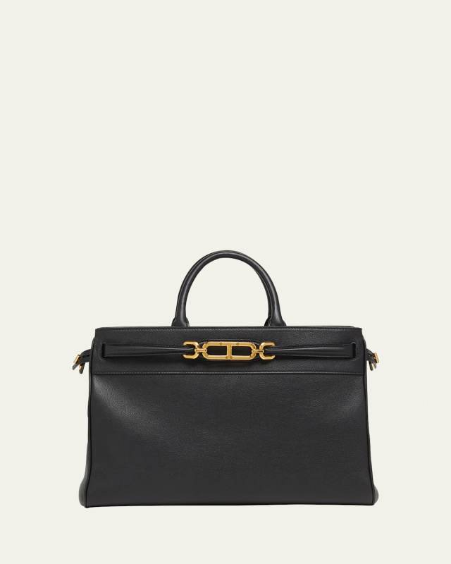 Large Top-Handle Bag in Leather