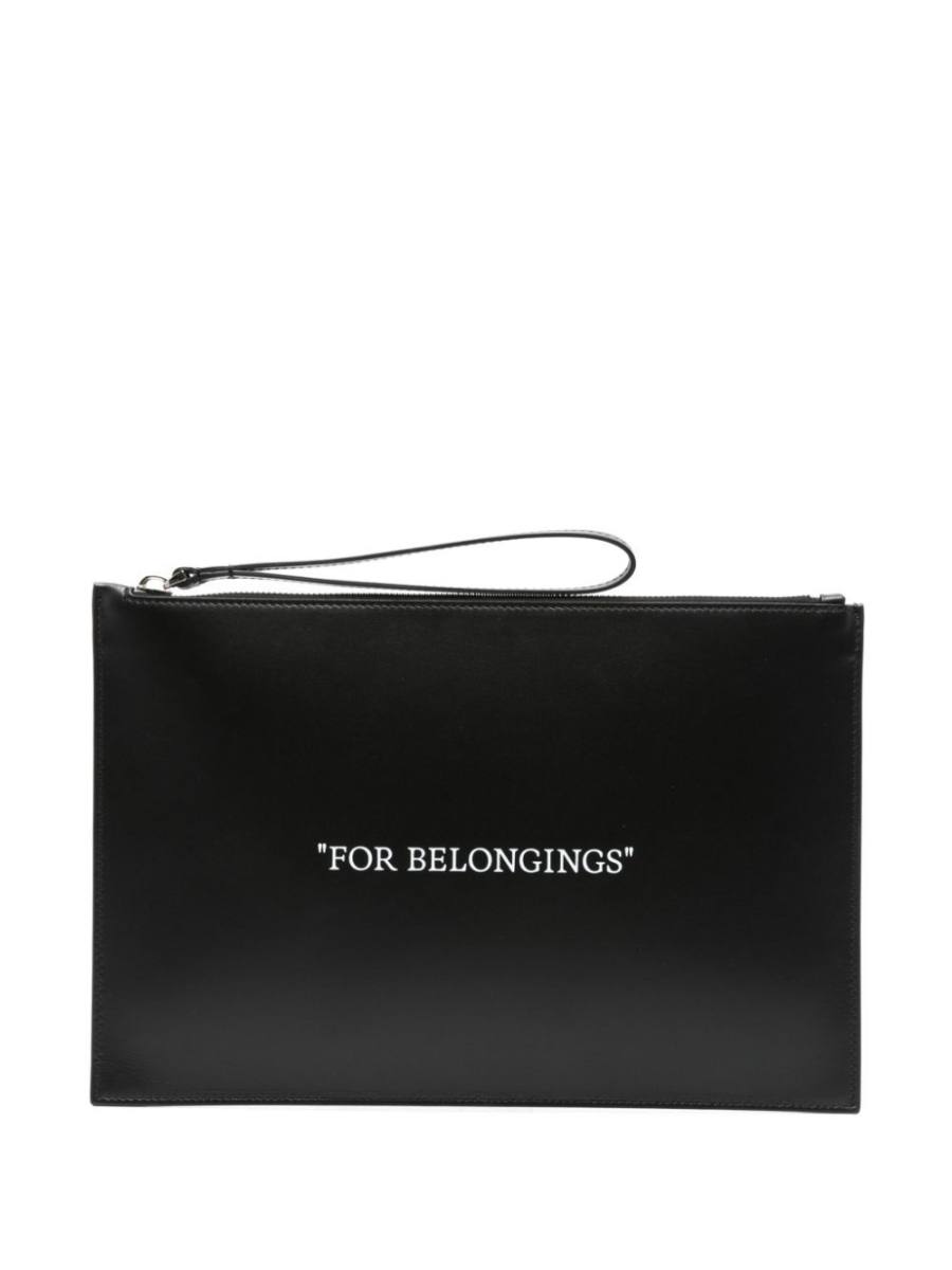 Quote clutch bag