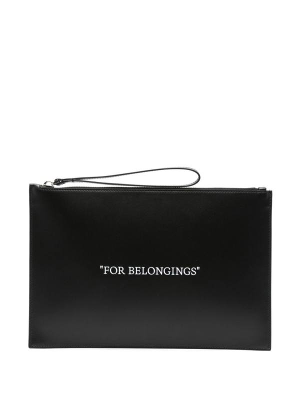 Quote clutch bag