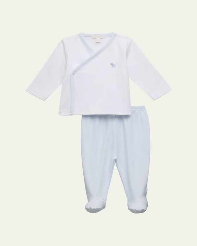 Boy's Premier Puppies Footed Pant Set, Size Newborn-9