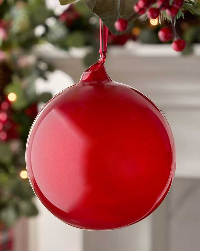 Classic Red Bubblegum Glass Ball Ornament