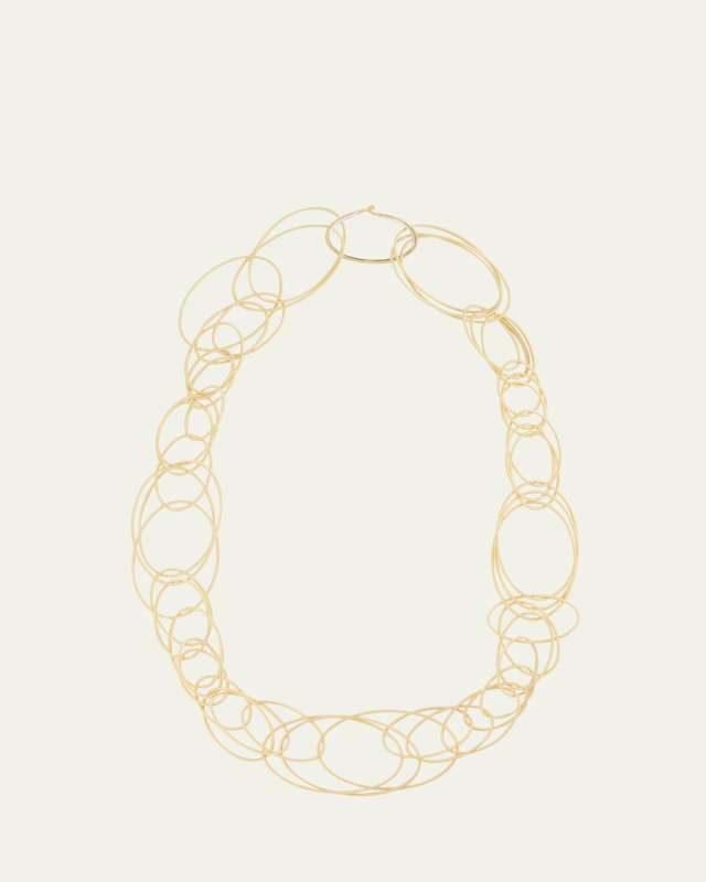 Hawaii 18K Yellow Gold Oval Link Necklace
