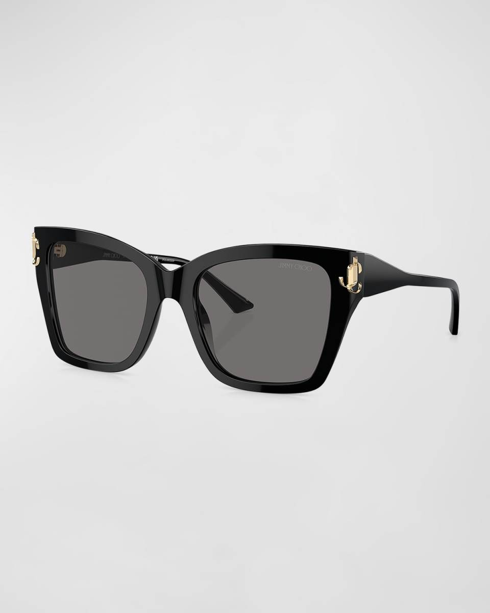JC Logo Acetate Square Sunglasses