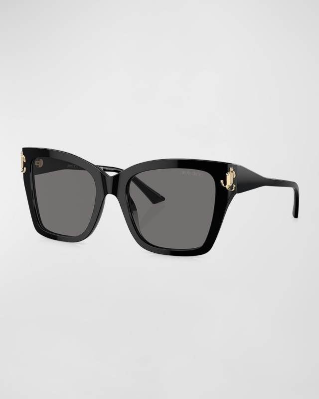 JC Logo Acetate Square Sunglasses