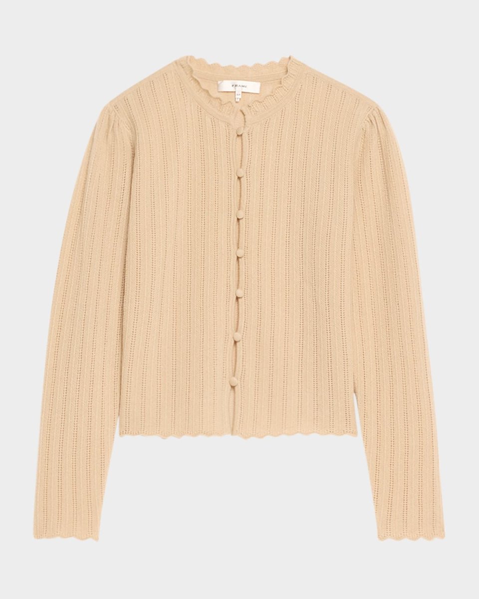 Ruffled Cashmere Cardigan