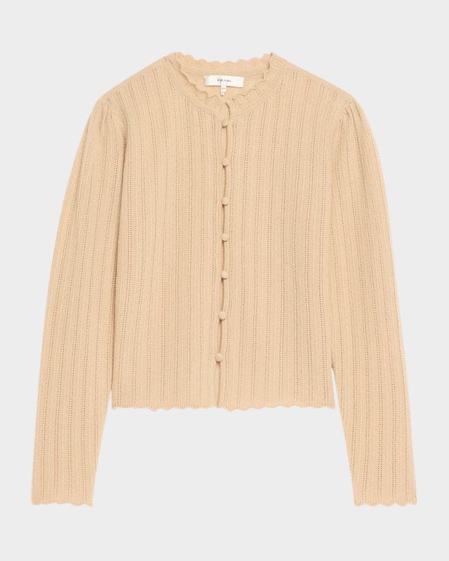Ruffled Cashmere Cardigan