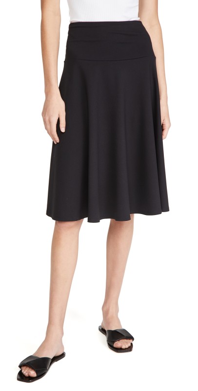 Susana Monaco High Waisted Tea Skirt Black