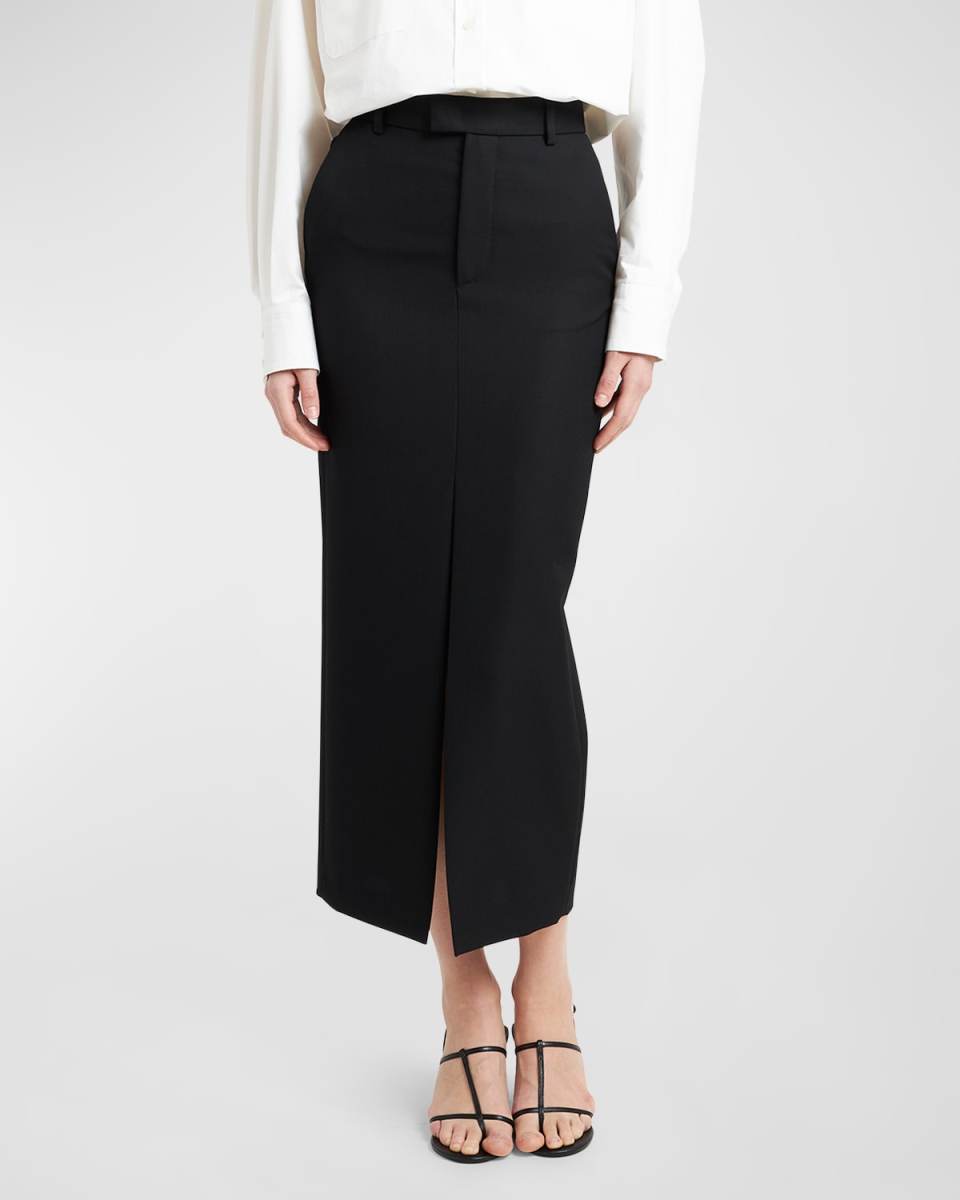 Lula Virgin Wool Midi Skirt