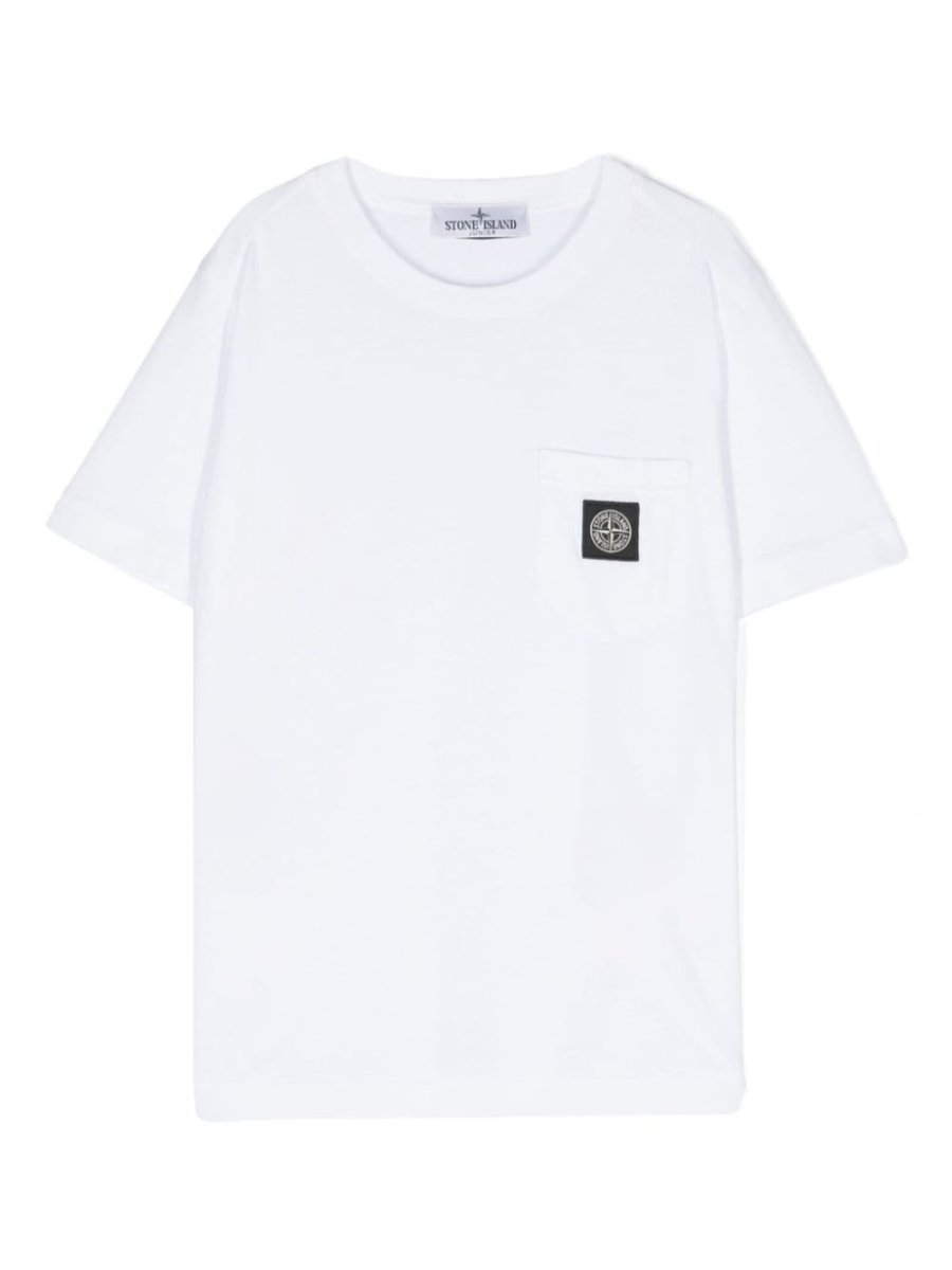 Compass-patch cotton T-shirt