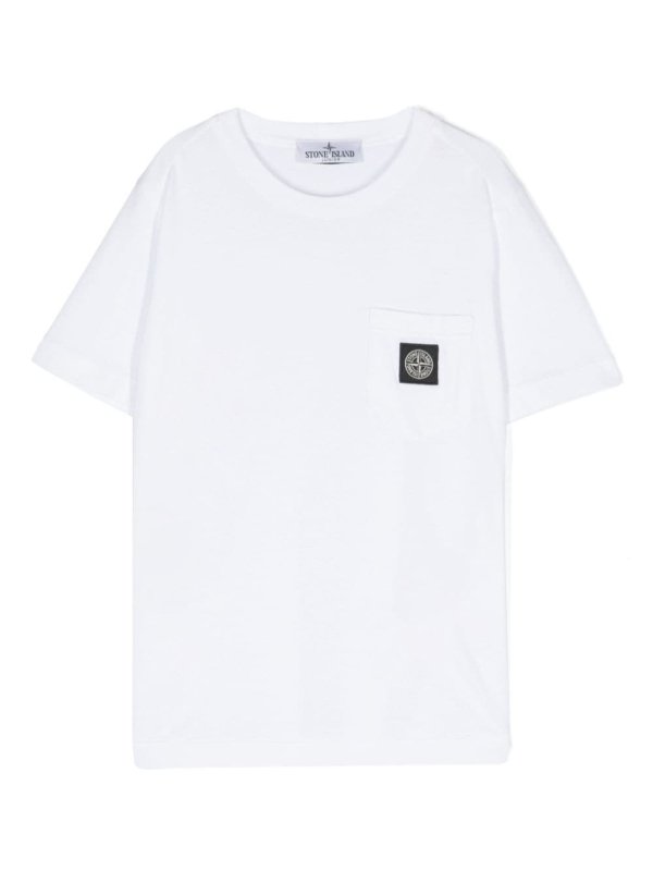 Compass-patch cotton T-shirt
