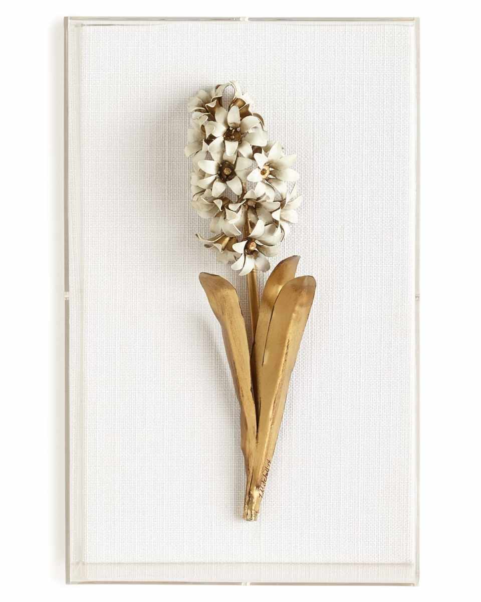 Original GIlded Hyacinth Study on Linen