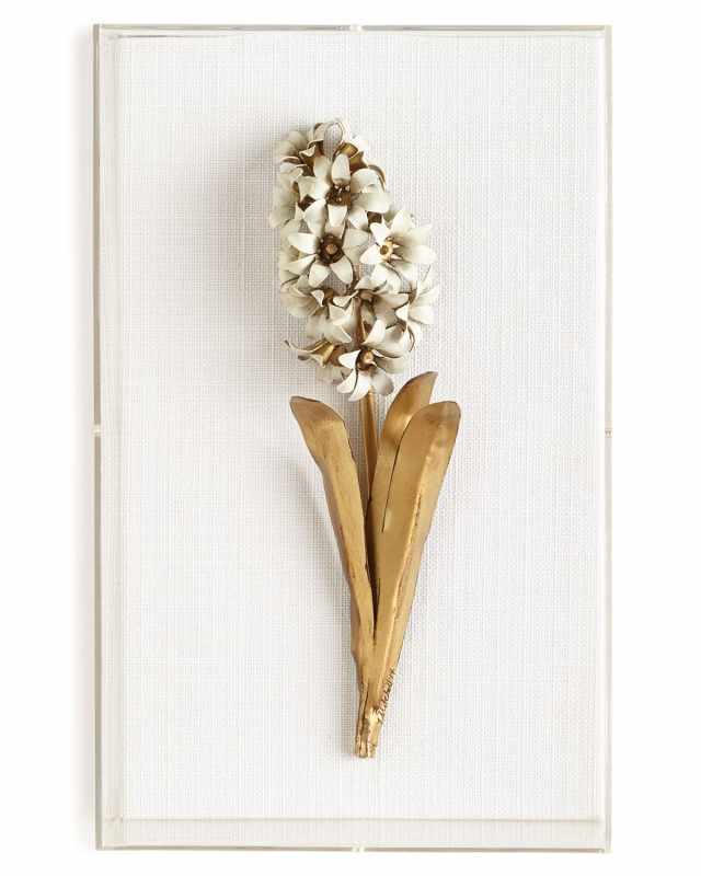 Original GIlded Hyacinth Study on Linen