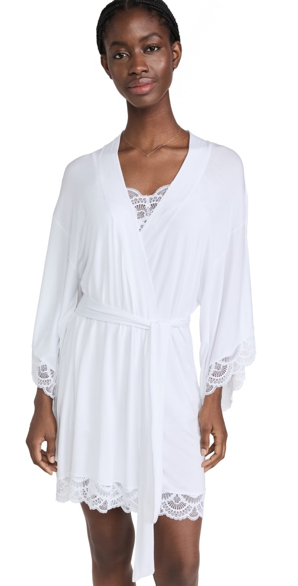 Eberjey Mariana The Mademoiselle Kimono Robe White