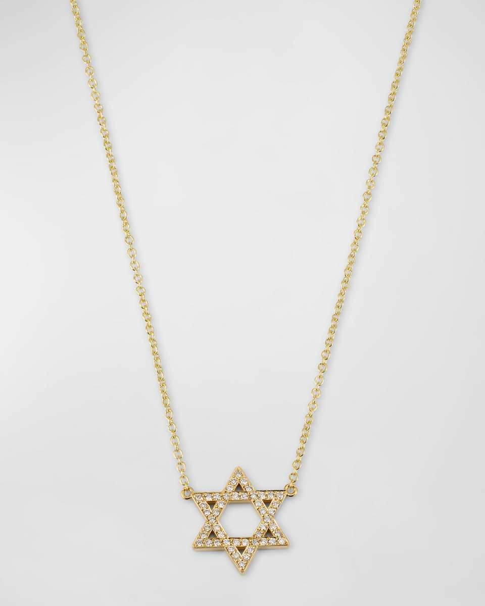 Diamond Star of David Necklace