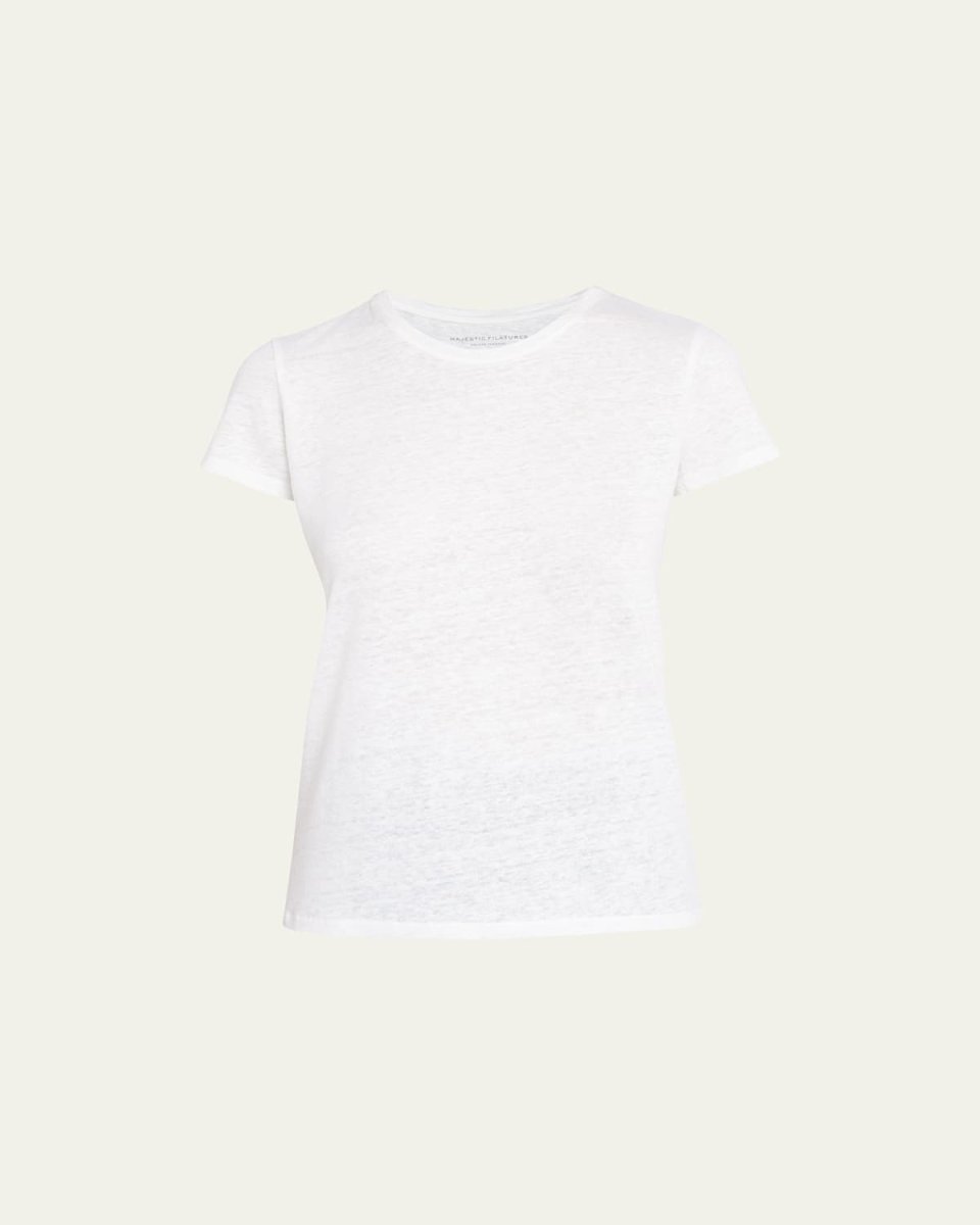 Stretch Linen Crewneck Tee