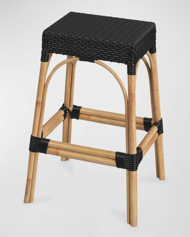 Caia Rattan Bar Stool, 30"