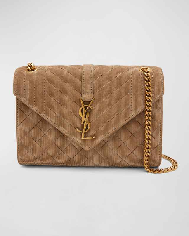 Envelope Triquilt Medium YSL Shoulder Bag in Corduroy