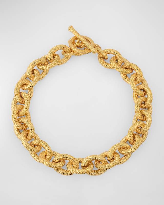 Textured Link Toggle Necklace