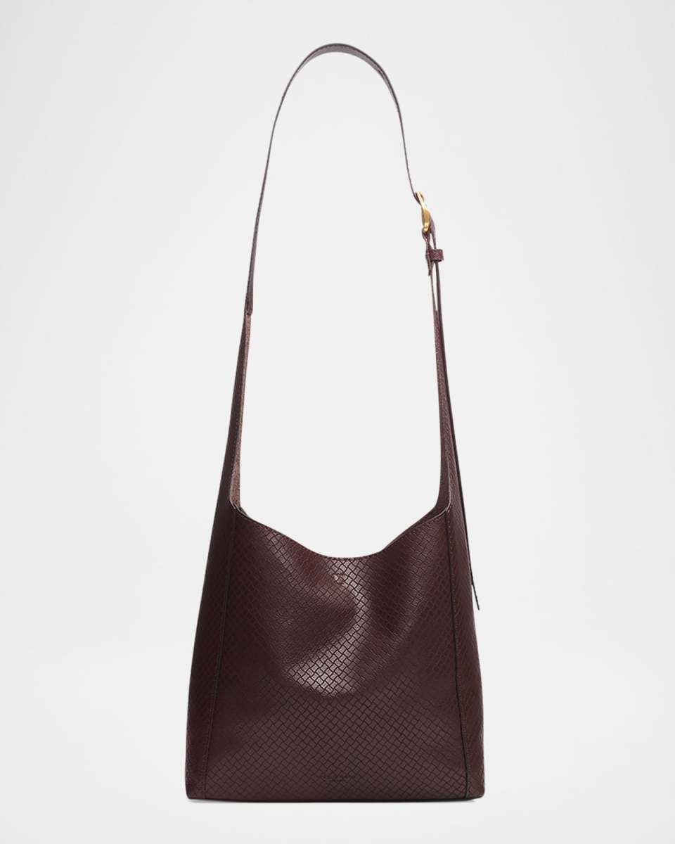 Belize Small Embossed Leather Shoulder Bag